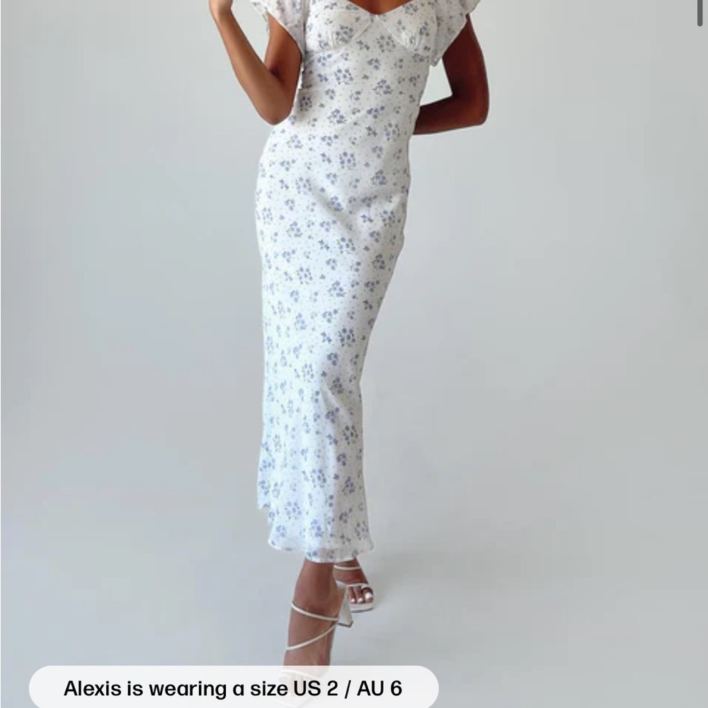 Princess Polly White Sheath Maxi Dress with Slit